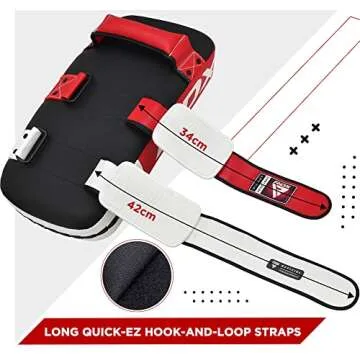 RDX Muay Thai Pad for Training, Curved Kickboxing Kicking Strike Shield, Coaching Kick Boxing, MMA, Martial Arts, Karate, Taekwondo, Punching, Foot, Knee and Elbow Target (One Pad Only)