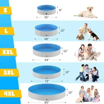 Niubya Foldable Round Dog Pool for Pets - Portable Fun