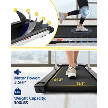 FYC 2-in-1 Folding Treadmill for Home & Office