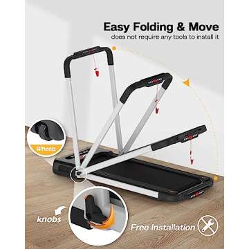 FYC 2-in-1 Folding Treadmill for Home & Office
