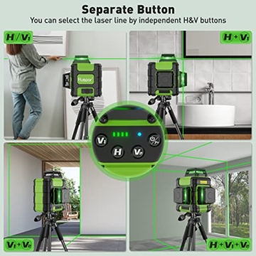 Huepar Laser Level 360 Rechargeable Green Beam Tool