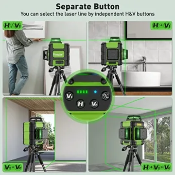 Huepar Laser Level 360 Rechargeable Green Beam Tool
