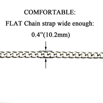 HAHIYO Bright Silver Purse Chain Strap Comfortable Durable