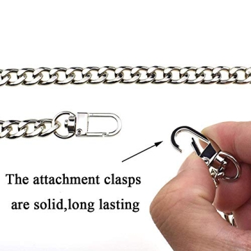 HAHIYO Bright Silver Purse Chain Strap Comfortable Durable