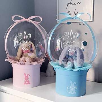 50-Pack Crystal Clear Bobo Balloons for Parties