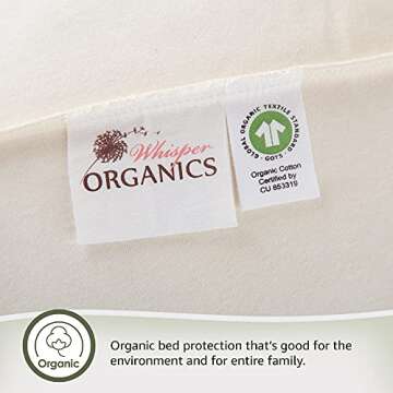 Organic Waterproof Mattress Protector Queen Size - 100% Waterproof Mattress Pad with Quiet & Breathable Triple Layer Protection - Fairtrade & GOTS Certified Durable Machine Washable Design (Queen)