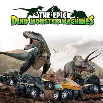 Dinosaur Pull Back Cars for Kids Ages 3-5 - DINOBROS