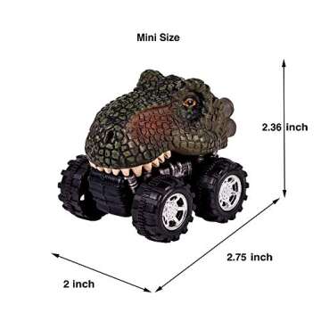 Dinosaur Pull Back Cars for Kids Ages 3-5 - DINOBROS