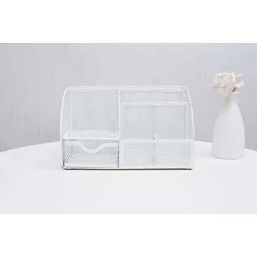 ANNOVA Mesh Desk Organizer with 7 Compartments and Drawer