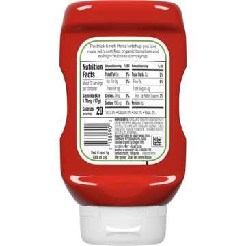 Heinz Organic Tomato Ketchup (14 oz Bottle) (Pack of 2)