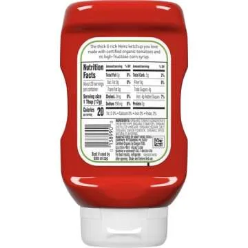 Heinz Organic Tomato Ketchup (14 oz Bottle) (Pack of 2)