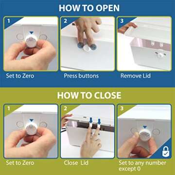 Power Strip Cover Box - Effectively Baby Proofs Power Strip with Patented Dual Lock. Convenient Side Openings for Cords & Cables. Protects Small Hands & Fingers