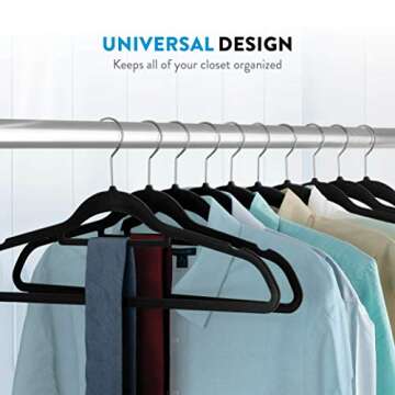 Stylish Zober Velvet Hangers 20 Pack Non-Slip Design