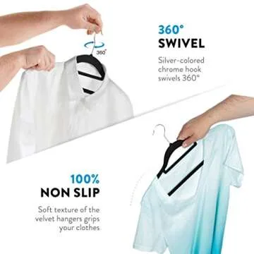 Stylish Zober Velvet Hangers 20 Pack Non-Slip Design