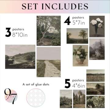 97 Decor French Country Wall Art Decor - Vintage Wall Art Prints, Cottagecore Wall Decor Vintage Bot...