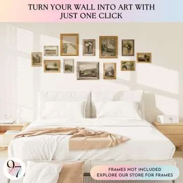 97 Decor French Country Wall Art Decor - Vintage Wall Art Prints, Cottagecore Wall Decor Vintage Botanical Print, Nature Poster Landscape Painting Farmhouse Spring Pictures For Home Bedroom (Unframed)