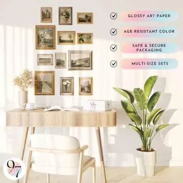 97 Decor French Country Wall Art Decor - Vintage Wall Art Prints, Cottagecore Wall Decor Vintage Botanical Print, Nature Poster Landscape Painting Farmhouse Spring Pictures For Home Bedroom (Unframed)