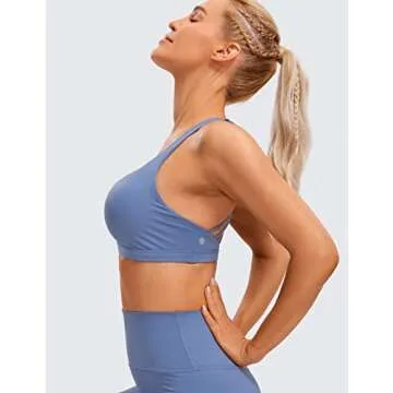 CRZ YOGA Women's Criss Cross Back Sports Bra Style