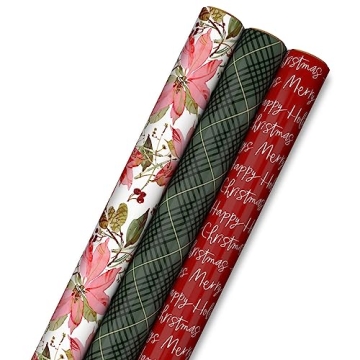 Hallmark Recyclable Christmas Wrapping Paper - Elegant Designs
