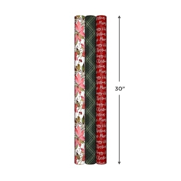 Hallmark Recyclable Christmas Wrapping Paper - Elegant Designs
