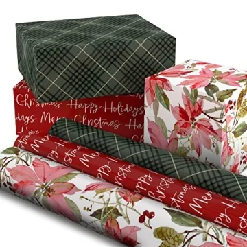 Hallmark Recyclable Christmas Wrapping Paper - Elegant Designs