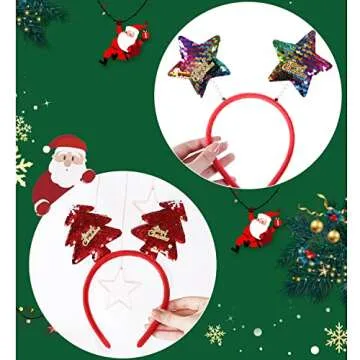 6 PCS Christmas Headbands for All Ages and Festive Fun