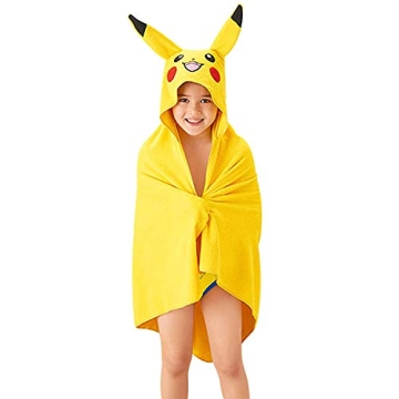 Franco Kids Pokémon Pikachu Bath/Pool/Beach Hooded Towel Wrap - Perfect for Fun and Comfort!