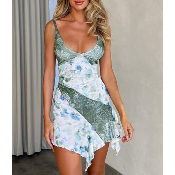 NUFIWI Sexy Ruffle Mini Dress for Summer Fun