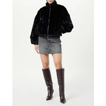 Chic Plus Size Marcia Faux Fur Bomber Jacket