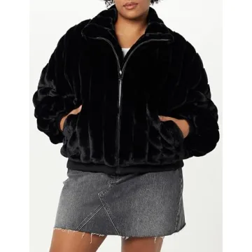 Chic Plus Size Marcia Faux Fur Bomber Jacket