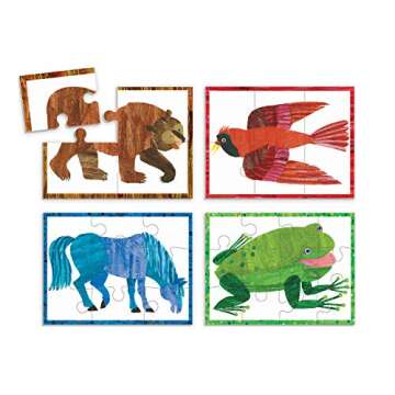Mudpuppy Brown Bear 4-in-a-Box Puzzles for Kids
