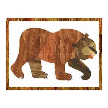 Mudpuppy Brown Bear 4-in-a-Box Puzzles for Kids