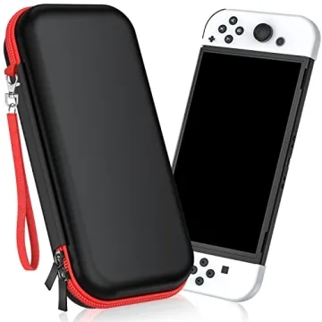 Switch Carrying Case for Nintendo Switch and New OLED Console - Hard Shell Black