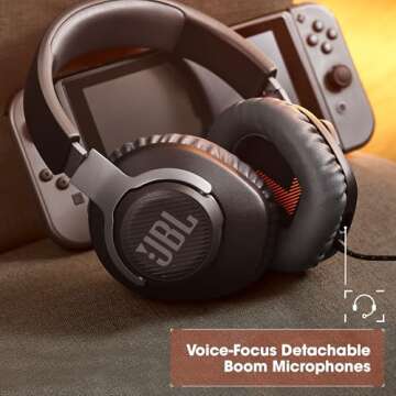 JBL Quantum 100 - Wired Over-Ear Gaming Headphones - White, Large