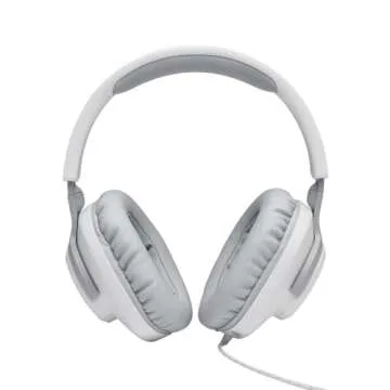JBL Quantum 100 - Wired Over-Ear Gaming Headphones - White, Large
