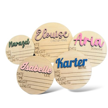 Personalized 3D Wooden Baby Name Announcement Sign