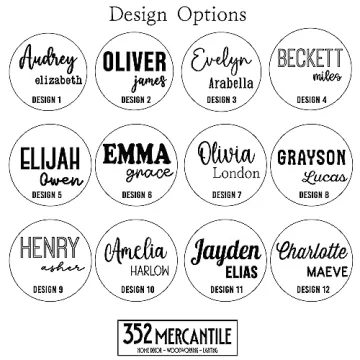 Personalized 3D Wooden Baby Name Announcement Sign