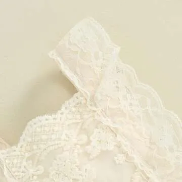 Kaipiclos Newborn Baby Girl Outfits Butterfly Ruffle Lace Romper Jumpsuit Bodysuit Half 1st Birthday Photoshoot Dress 0 3 Month