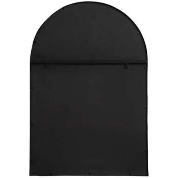 Elegant Decor Motif Black Windowpane Mirror 42x28