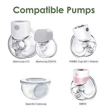 Maymom Duckbill Valve Compatible with Momcozy S9/S12, Spectra Caracup, FEISIKE Cup 2011 Version, TSRETE; Duckbill for Wearable Breastpump; 4pc (White, for Momcozy TSRETE)