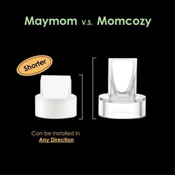 Maymom Duckbill Valve Compatible with Momcozy S9/S12, Spectra Caracup, FEISIKE Cup 2011 Version, TSRETE; Duckbill for Wearable Breastpump; 4pc (White, for Momcozy TSRETE)