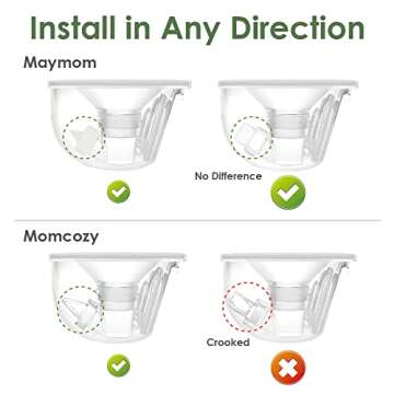 Maymom Duckbill Valve Compatible with Momcozy S9/S12, Spectra Caracup, FEISIKE Cup 2011 Version, TSRETE; Duckbill for Wearable Breastpump; 4pc (White, for Momcozy TSRETE)