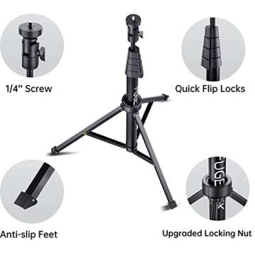 Fugetek 67" Tripod With Bluetooth Remote For iPhone & Android