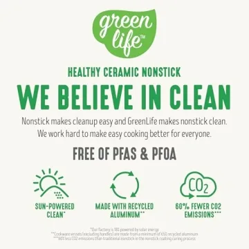 GreenLife Soft Grip 16 Piece Cookware Set Non-Toxic Ceramic Nonstick