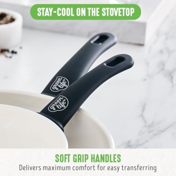 GreenLife Soft Grip 16 Piece Cookware Set Non-Toxic Ceramic Nonstick