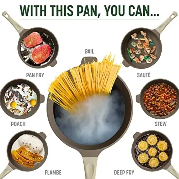 Goodful All-in-One Pan, Multilayer Nonstick, High-Performance Cast Construction, Multipurpose Design Replaces Multiple Pots and Pans, Dishwasher Safe Cookware, 11-Inch, 4.4-Quart Capacity, Linen