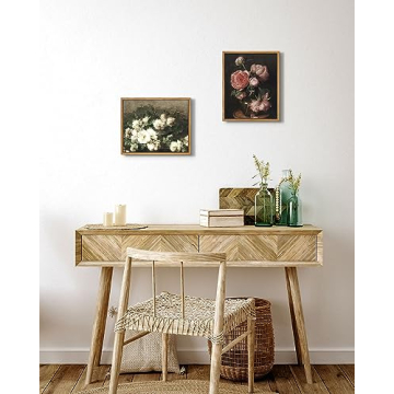 VIYYIEA Vintage Canvas Wall Art Set - Floral Elegance