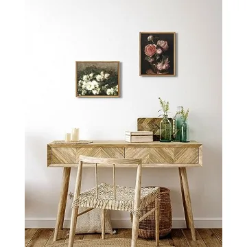 VIYYIEA Vintage Canvas Wall Art Set - Floral Elegance