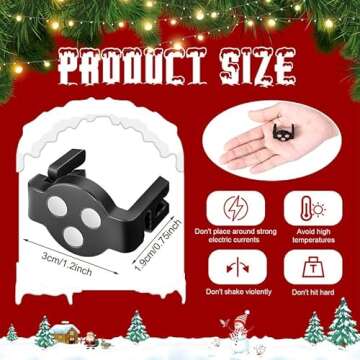 Frienda Magnetic C9 Socket Clips Magnetic Christmas Light Clips for Outdoor Patio Lighting (Black,30 Pieces)