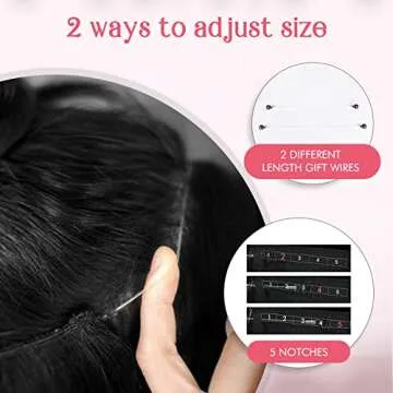 HOOJIH Wire Hair Extensions - 20 Inch Wavy Curly Hairpieces